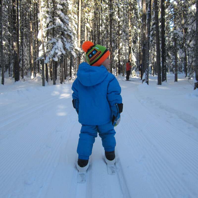 Cross Country Skiing with Kids Kananaskis Outfitters